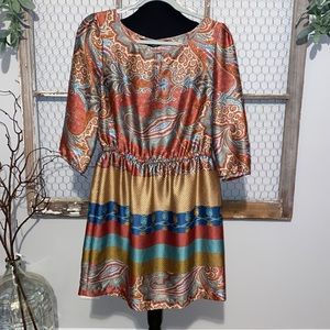 Zara Basic Moroccan Satin Dress - Medium